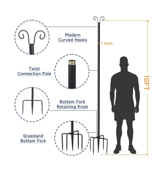 4pc string light poles (10ft high) - Image 2
